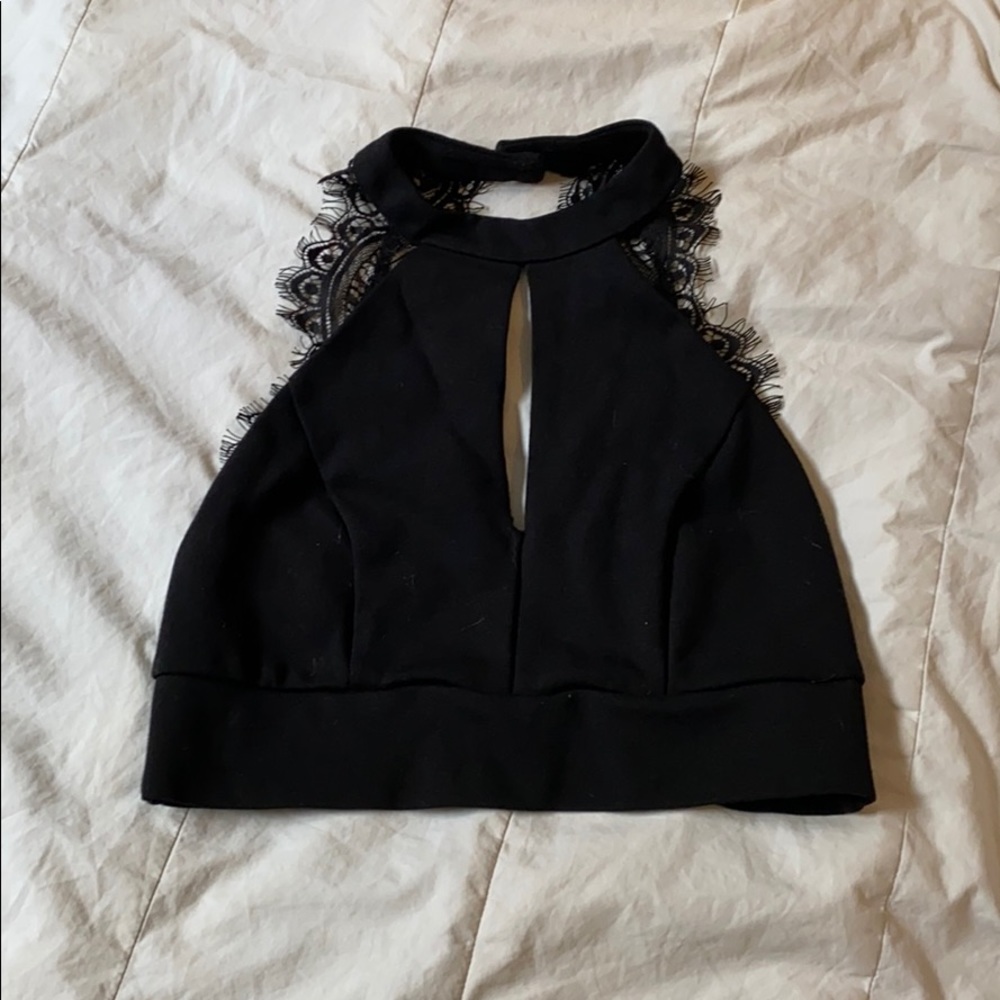 LULUS High Neck Crop Top